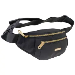Triple Zip Moon Bag Side